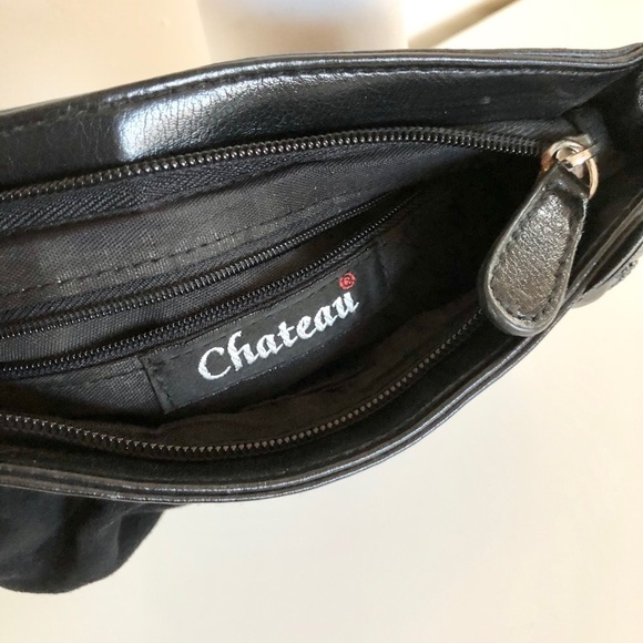 Chateau Zip Up Black Flower Mini Handbag - Picture 5 of 9